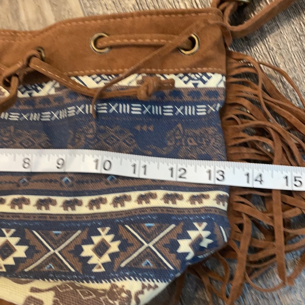 Elephant Bucket hobo crossbody purse Boho - Picture 10 of 12